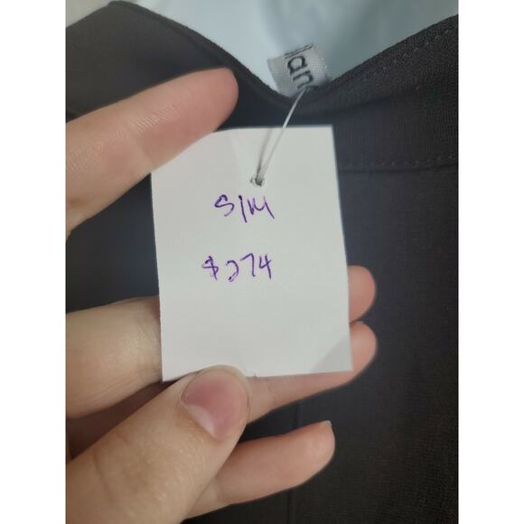 Blanque Womens Brown Asymmetric Button Down Top Size 1 Triacetate Blend - Picture 5 of 8